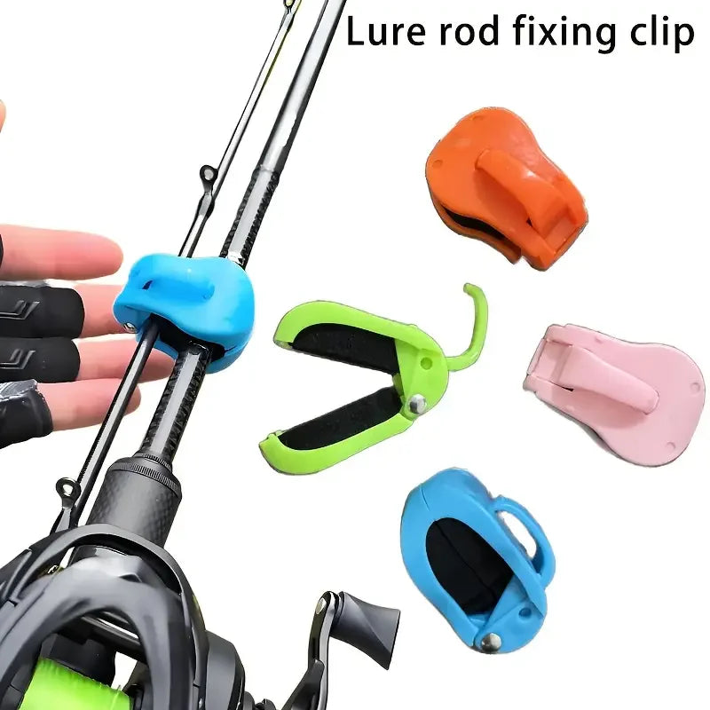 2-Piece Quick-Attach Fishing Rod Clip - Tool-Free One-Hand Holder for 2-Piece Freshwater Rods & Tackle Organization