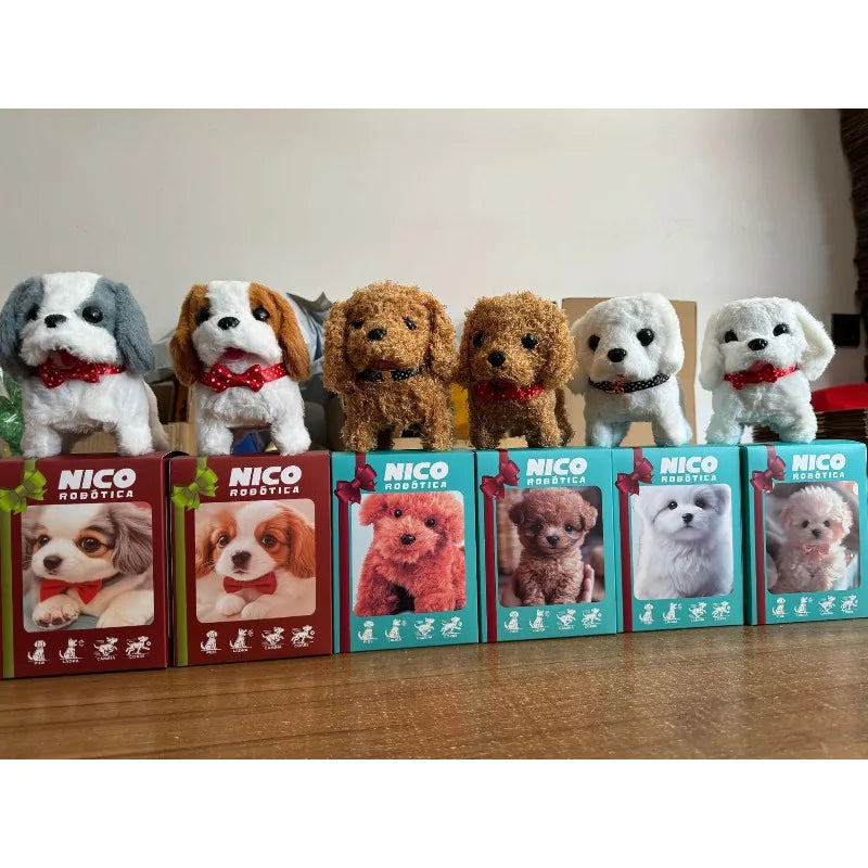 Electric Walking Dog Toy - Lifelike Barking Plush Puppy, Interactive Stuffed Animal Gift for Kids