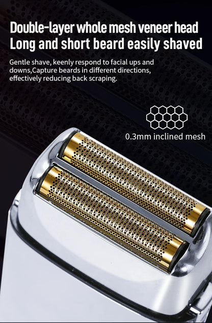 Kemei TX1 Rechargeable Electric Shaver for Men – Metal Housing Hair & Beard Razor, Bald Shaving Machine, Fade Finishing