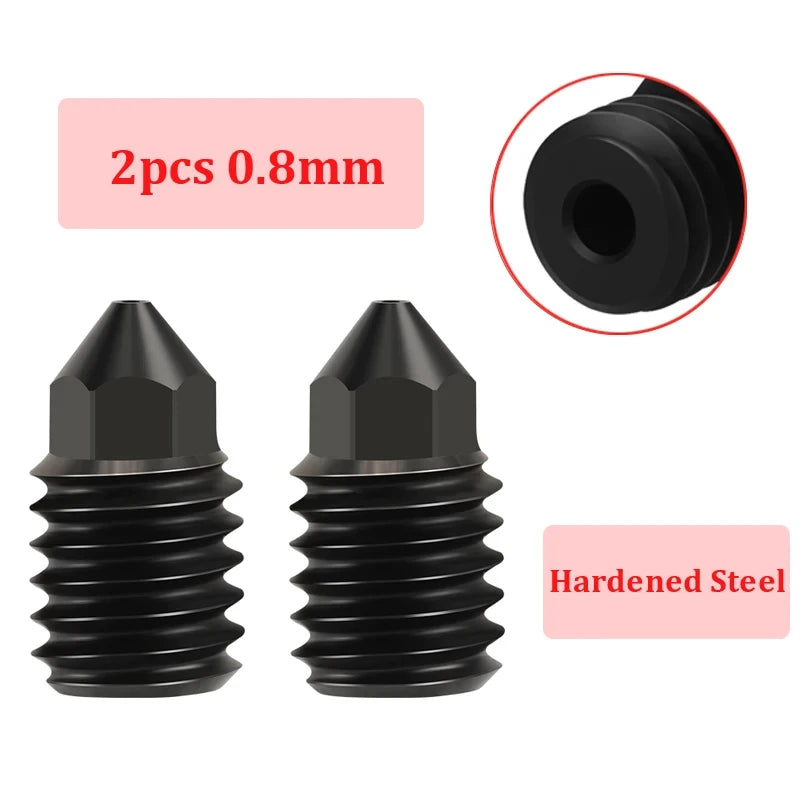 Flashforge Adventurer 5M/5M Pro Nozzle Kit - Quick Detachable Hotend Upgrade with Hardened Steel Printing Nozzle