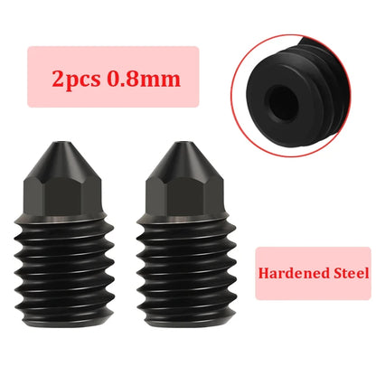 Flashforge Adventurer 5M/5M Pro Nozzle Kit - Quick Detachable Hotend Upgrade with Hardened Steel Printing Nozzle