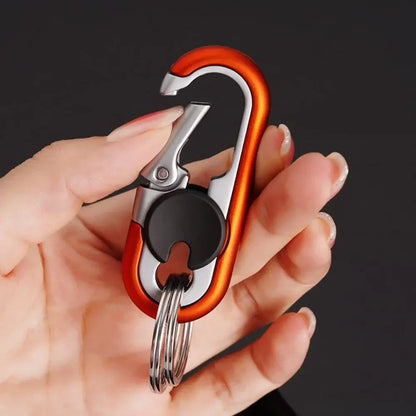 Double Ring Metal Keychain – Men’s Fashion Car Key Holder & Auto Accessories Gift