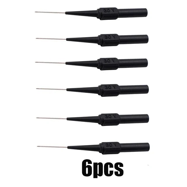 10Pcs 30V Multimeter Test Lead Kit - Automotive Diagnostic Probe Extension with 0.7MM Piercing Needle Tips