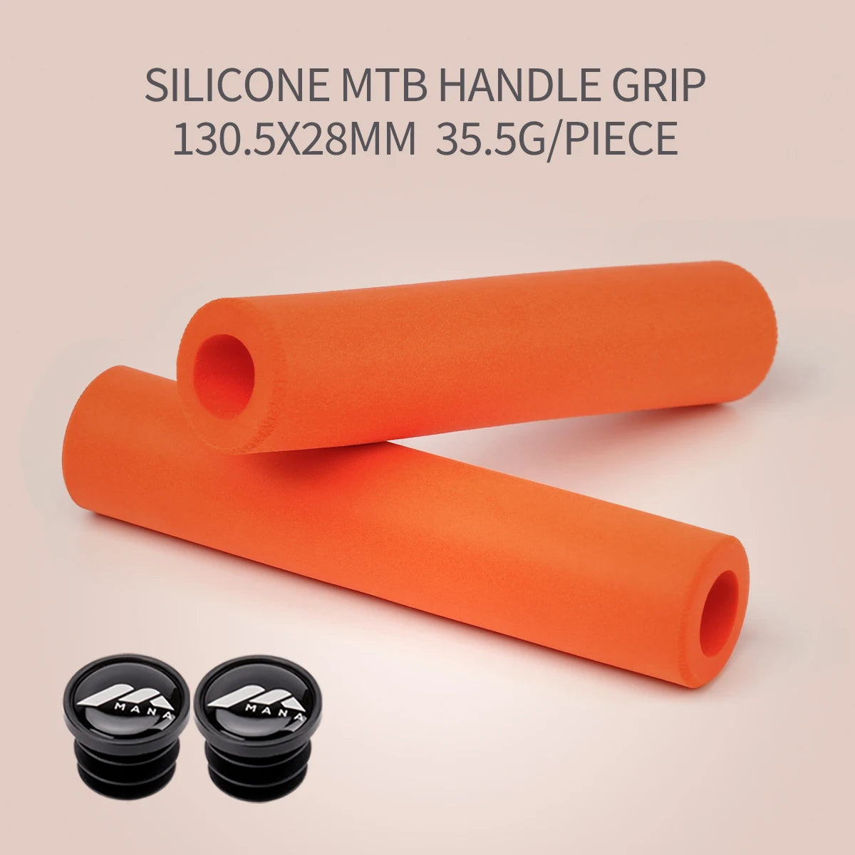 MANA MTB Silicone Bike Grips – Thickened Lightweight Shock-Absorbing Comfortable Bicycle Handlebar Grips