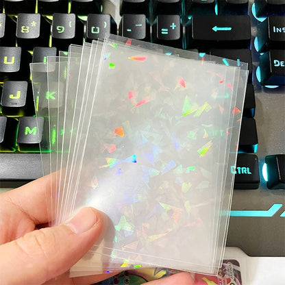 66x91mm Holographic Soft Trading Card Sleeves — Laser Protector for Pokemon, Yu-Gi-Oh & Baseball Cards