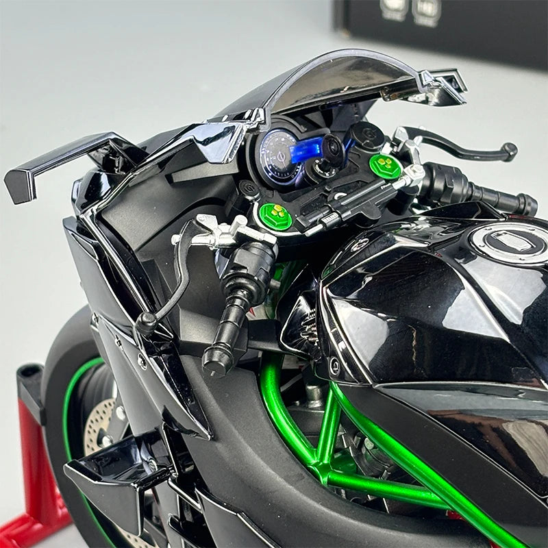 1:6 Kawasaki Ninja 500 H2R Motorcycle Model — Racing Simulation with Sound & Light, Fast & Furious Collectible Toy Gift
