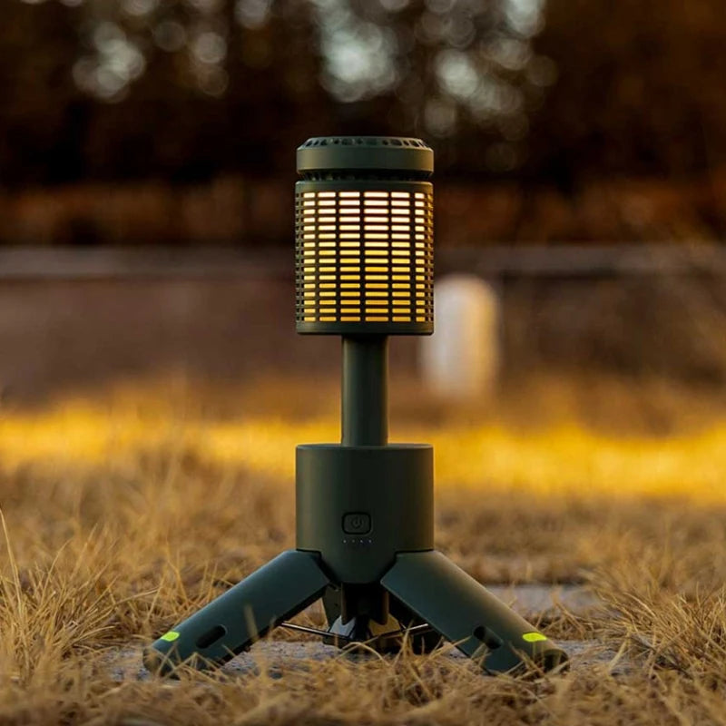 Folding Telescopic Camping Lantern - Portable, Waterproof Magnetic Light with Triangle Stand, 10000mAh