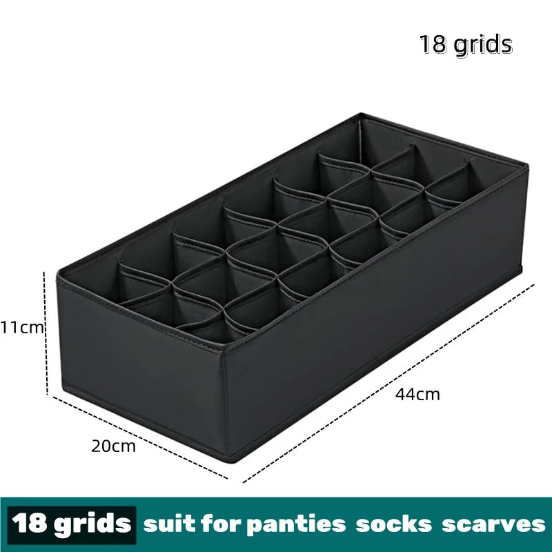 Underwear & Socks Organizer Box – Drawer Dividers for Bras, Pants, Scarves, Ties, Jeans, and Clothing Storage