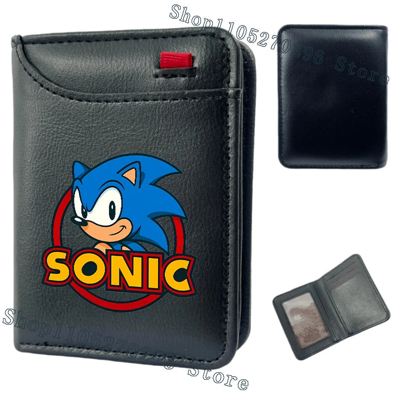 Sonic & Shadow Cartoon Wallet – Anime Multi-Card Vertical Holder, Portable Slim Card Pack, 2026 New Fashion Gift Wallet