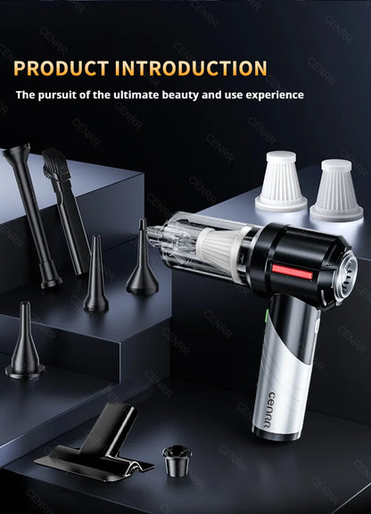 CENRR Mini Car Vacuum Cleaner – 99800PA Powerful Cordless Handheld Blower for Home & Car Cleaning