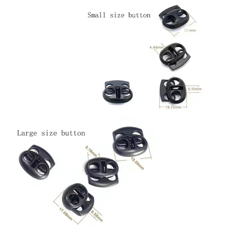 10PCS Twin Hole Metal Cord Lock Set – 4–5.5mm Drawstring Stoppers for Shoelaces & Sportswear Accessories