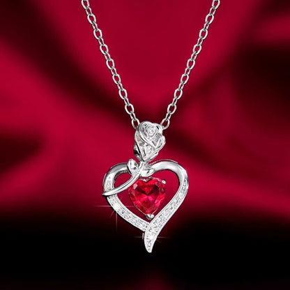 Heart Pendant Necklace - Elegant Hollow Design Jewelry Gift for Mother’s Day, Best Friends & Special Occasions