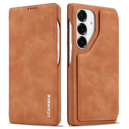 Ultra-Thin Leather Flip Case for Samsung Galaxy - Card Holder & Stand Cover for S26 Ultra, S26 Plus, S25 Ultra & S24 Ultra