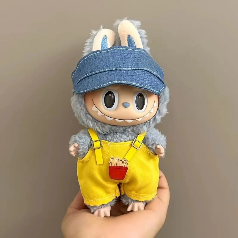 Labubu Doll Clothes Set for V1/V2 — Strap Pants & Cute Skirt Overalls with Accessories, Toy Gift for Kids