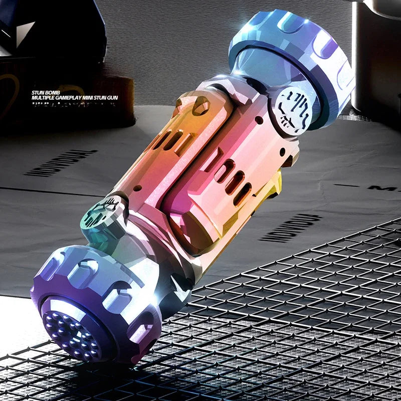 Stun Grenade Fidget Spinner & Mini Toy Gun – Ejectable Shell Stress Relief Finger Toy for Adults & Kids Gift