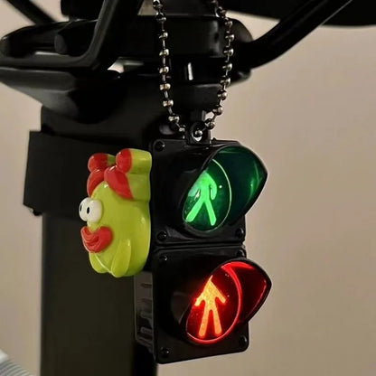 1/2Pcs Simulation Electronic Traffic Light Keychain – Mini LED Pedestrian Light Toy, Kids Cognitive Gift Pendant