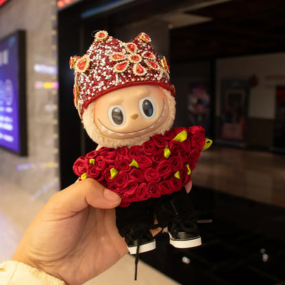 G-Dragon Labubu Baby Clothes 17cm Vinyl Plush Doll Outfit – Cute Suit Pendant for Doll Keychains