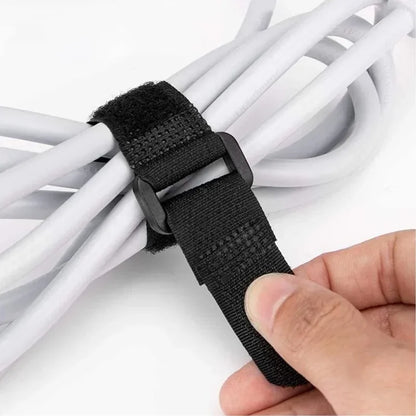 Reusable Nylon Hook & Loop Cable Ties – Adjustable Self-Adhesive Fastening Straps for Cord Management (5M/10M)