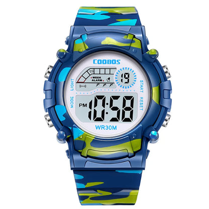 Kids Sport Digital Watch - Waterproof LED Electronic Watch with Luminous Display & Week Function
