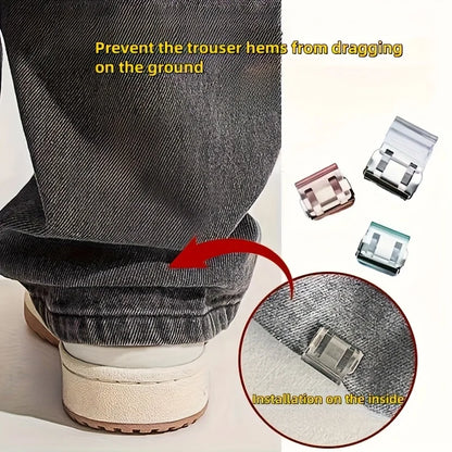Invisible Hem Shortening Clips - Anti-Slip Pants Leg Fixing Grips for Seamless Hems