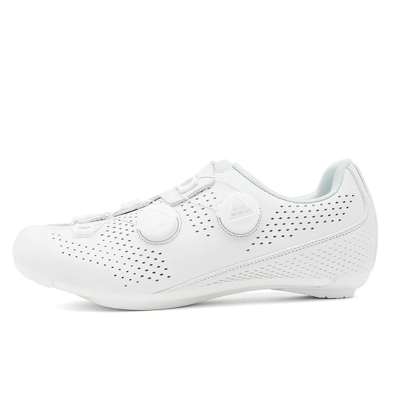Men’s Speed Cycling Shoes — Road, SPD Cleat & Flat Pedal Bike Shoes, White