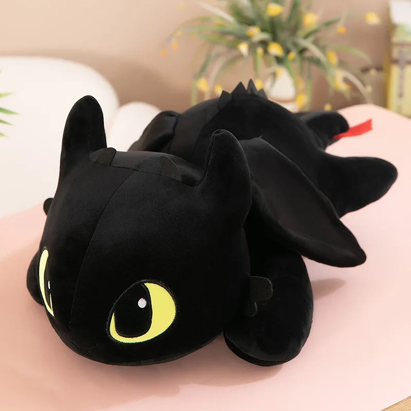 30/40cm Plush Dragon Toys — Kawaii White & Black Dinosaur Stuffed Animals for Boys & Girls