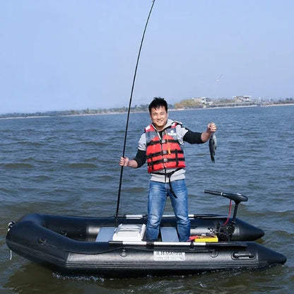 1.2mm Thickened PVC Assault Boats – V-Shape Keel Inflatable Fishing Boat Set with Alloy Bottoms (230-380cm)