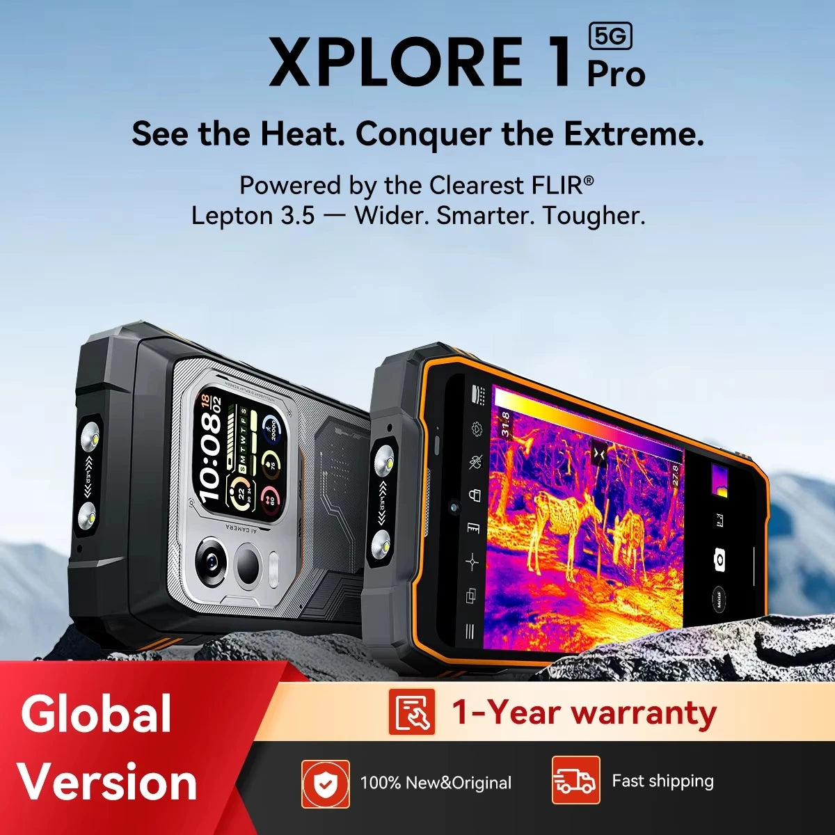 Blackview XPLORE 1 Pro Rugged Smartphone – Android 15, 6.78" 2.4K, 12GB+256/512GB, 20000mAh with FLIR Thermal Imaging