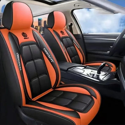 Universal Leather Car Seat Cover – All-Season Full-Coverage Cushion for Driver and Passenger Seats