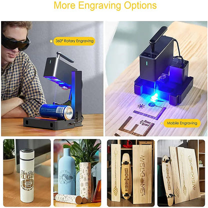 LASERPECKER LP2 Handheld Laser Engraver – Portable 5W Laser Cutting & Engraving Machine with Bluetooth CNC DIY SuperFast Technology