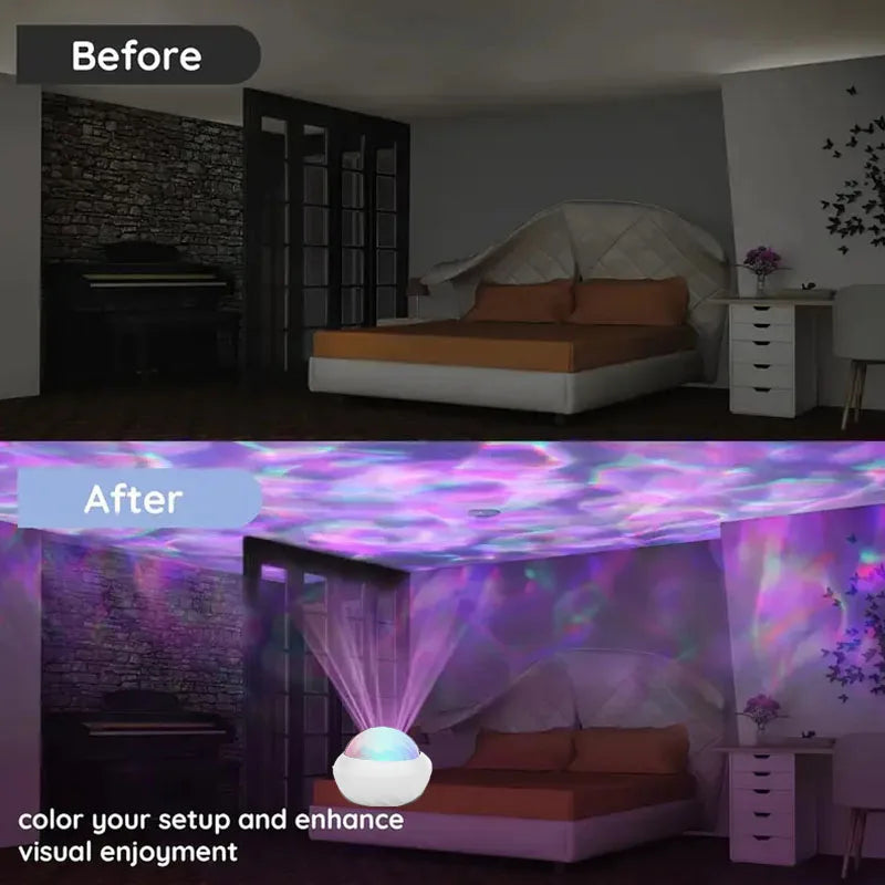 RGB Aurora Night Light Projector - Remote Control Northern Lights Lamp for Home Party Decor