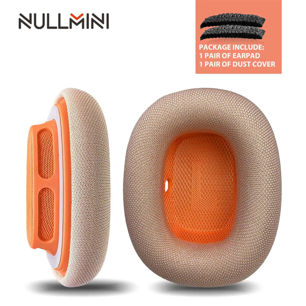 NullMini Replacement Mesh Ear Cushions for Apple AirPods Max 2 - Memory Foam Earpads and Headphone Cushion Covers