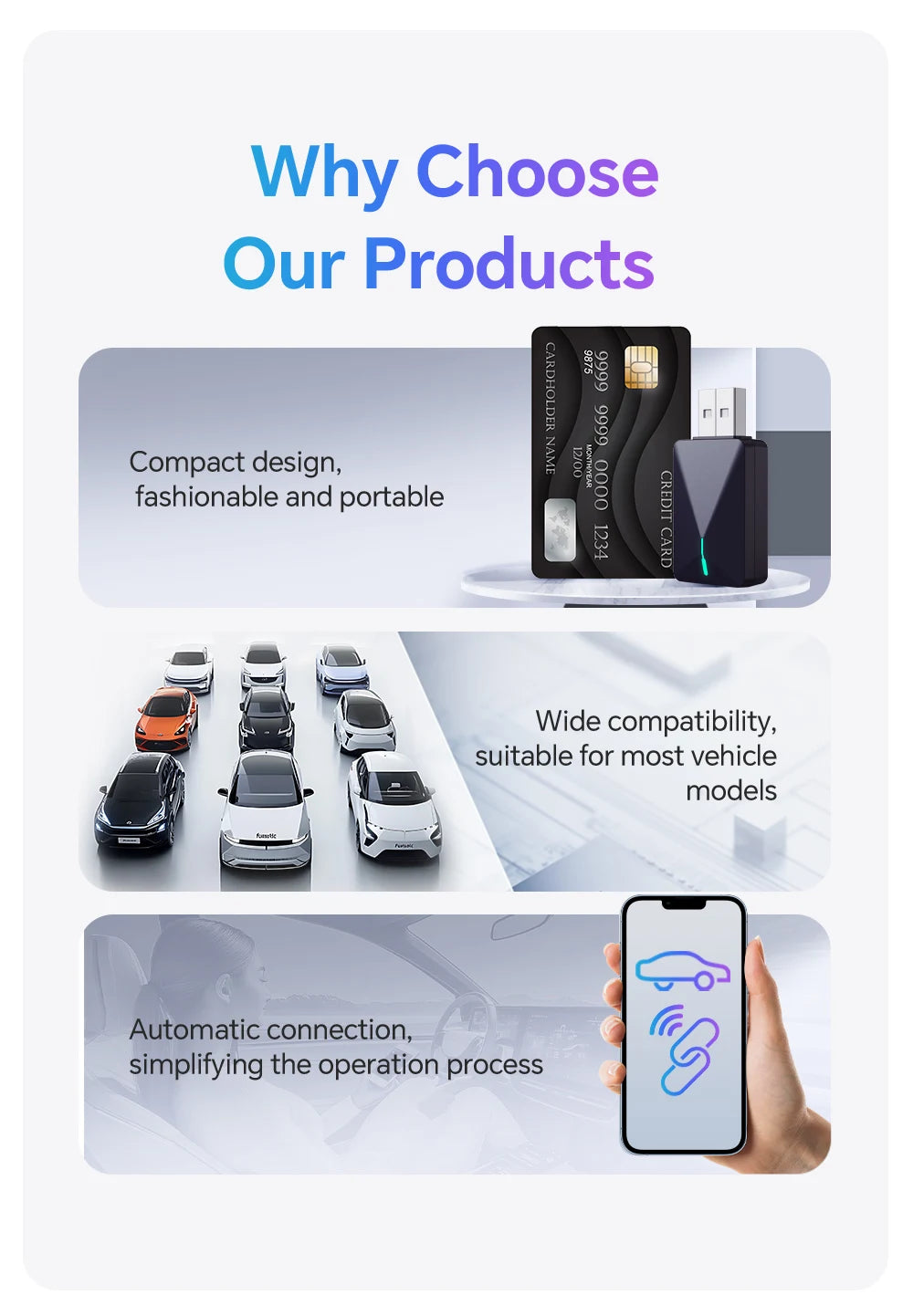 Mini U3 Smart Box for Mazda – Wireless CarPlay & Android Auto, Plug & Play with OTA Upgrade
