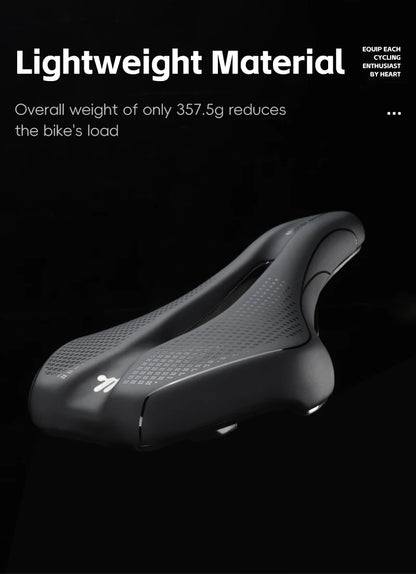 WEST BIKING Bicycle Saddle — Comfortable Hollow PU Leather Bike Seat | Wear-Resistant Road Cycling Cushion
