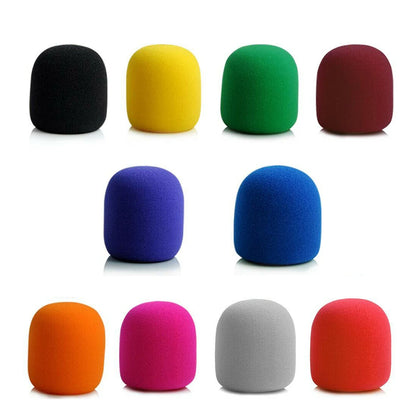 10pcs Thick Microphone Foam Covers - Professional Windscreen Sponge Caps for Studio Mic Protection
