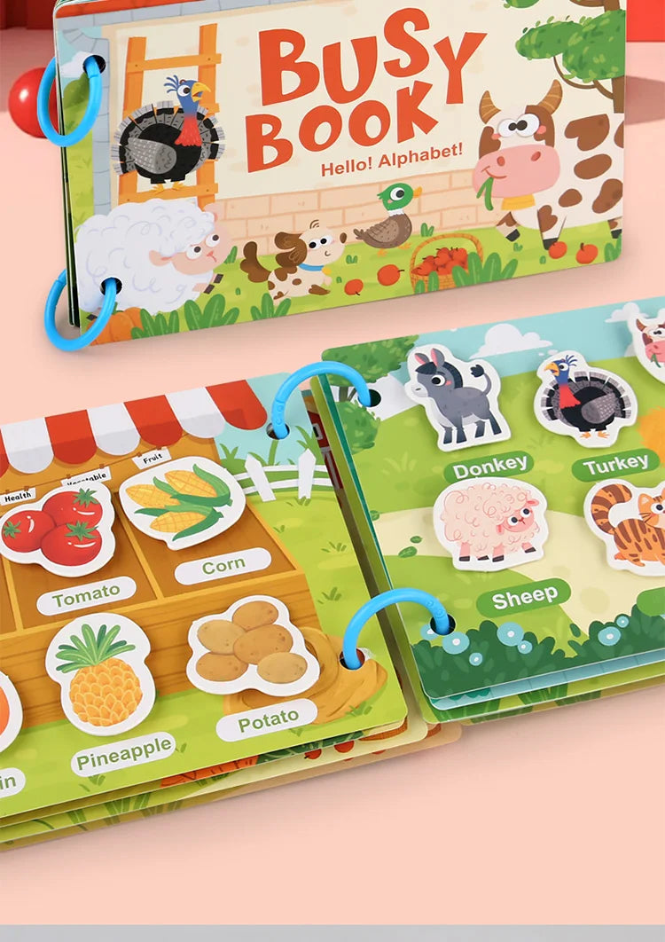 Montessori Baby Busy Book – My First Quiet Book, Early Learning Toy & Matching Game for Toddlers (2-3 Years)