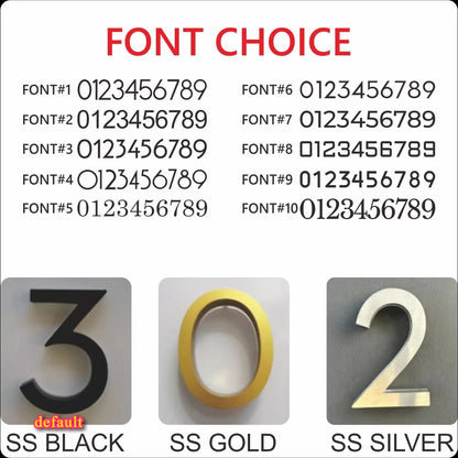 Custom LED House Numbers - Modern Stainless Steel 3D Backlit Address Sign, Waterproof Outdoor Door Plate