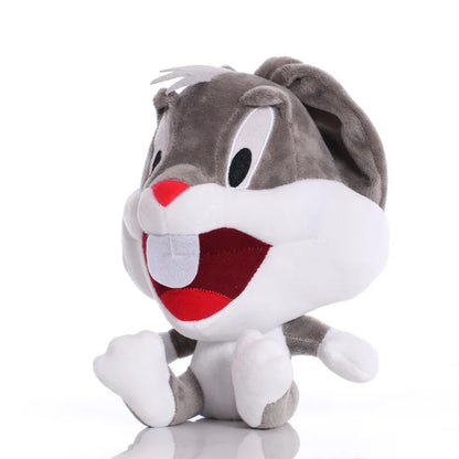 6 Piece Cartoon Character Plush Toy Set - Bugs Bunny, Daffy Duck, Tweety, Cyclone Dog and Bunny Rabbit Stuffed Dolls for Children’s Gifts