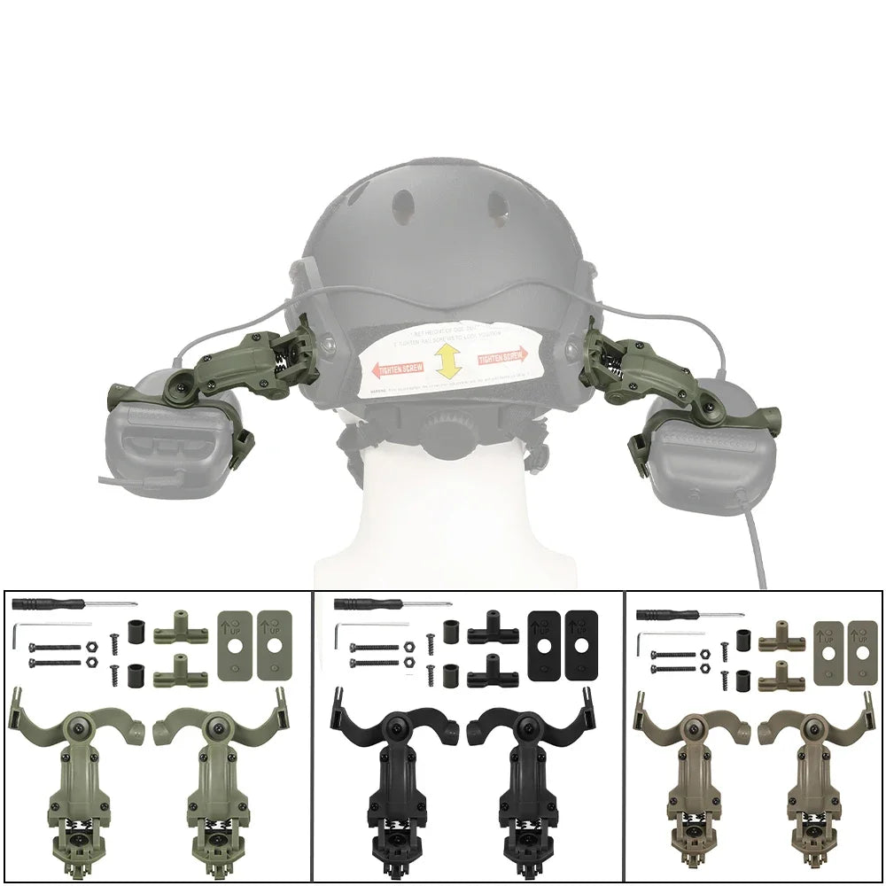 EARMOR M32 MOD4 Shooting Earmuffs – Tactical Noise Reduction Headset with Helmet ARC Rail & Kenwood PTT Adapter