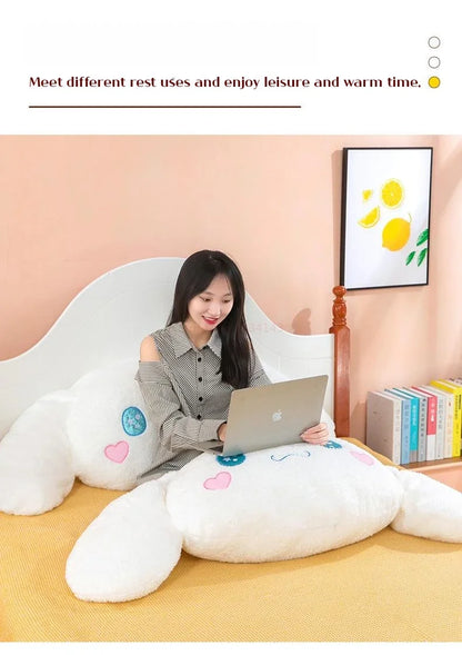 70 / 90 / 110 / 130cm cm Aoger Cinnamoroll Plush Doll – Kawaii Cartoon Stuffed Toy, Car Headrest Pillow & Back Cushion, Birthday Gift