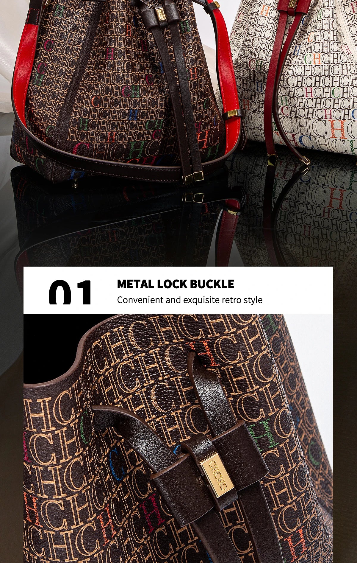 Luxury Women’s Bucket Handbag — Classic Designer Shoulder Bag with Fashion Print, Stylish Wallet for Women