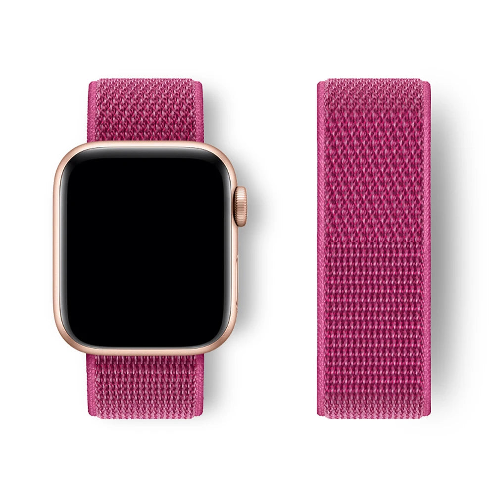 Sport Loop Strap for Apple Watch Band 40mm–49mm – Compatible with Series 3–10, SE & Ultra Adjustable Bracelet
