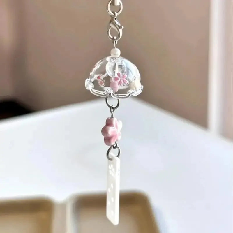 Elegant Pearl Wind Chime Keychain - DIY Phone Charm Chain Pendant Bag Accessory Gift for Women