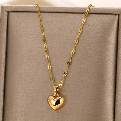 2025 Love Heart Pendant Necklace for Women – Trendy Lip Chain Jewelry Gift