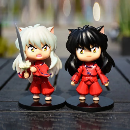 New Inuyasha Anime Figure Set – Higurashi, Kagome, Miroku & Sesshoumaru Q-Version PVC Action Dolls, Toys & Gifts for Kids