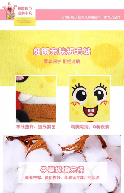 Anime Spongebob SquarePants Plush Toys – Patrick, Squidward, Mr. Krabs & Gary Stuffed Cartoon Toys, Birthday Gift for Kids