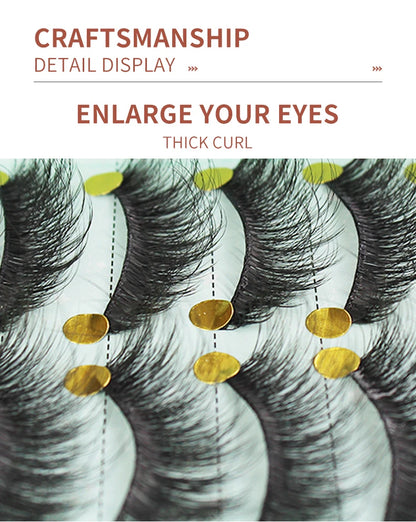 DINGSEN 10 Pairs Handmade Eyelash Fans – Individual False Lashes for Beauty & Makeup, Factory Price
