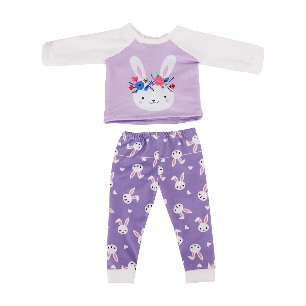 Doll Clothes Multi-Style Daily Set – Pajamas & Home Wear for 43cm Born Baby Dolls & 18-Inch American Dolls, Our Generation Toy Gift