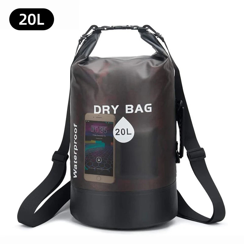 Waterproof Dry Bag - 10L/20L Storage Pack for Swimming, Trekking, Rafting, Kayaking & Boating