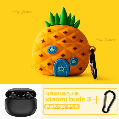 Cartoon Silicone Earphone Case for Xiaomi Buds 3 — Soft Protective Shell for Wireless Earbuds